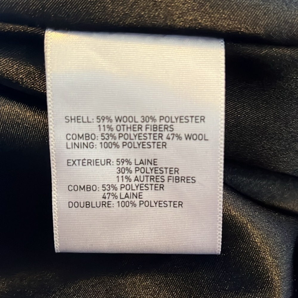 Laundry by Shelli Secal Black Wool Blend Coat w/oversized collar Size Small - Picture 13 of 15